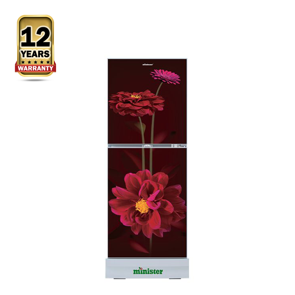 Minister M-165N Top Freezer Refrigerator Red Peony -165 Liter 