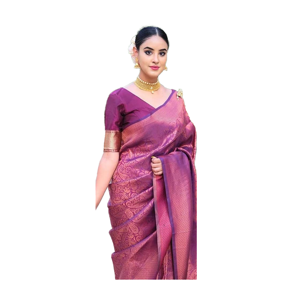 Proud PL-SE00030 Pure Soft Silk Saree For Women - Purple