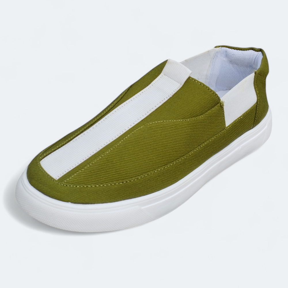 Cord Fabric Sneakers For Men - Olive - CL