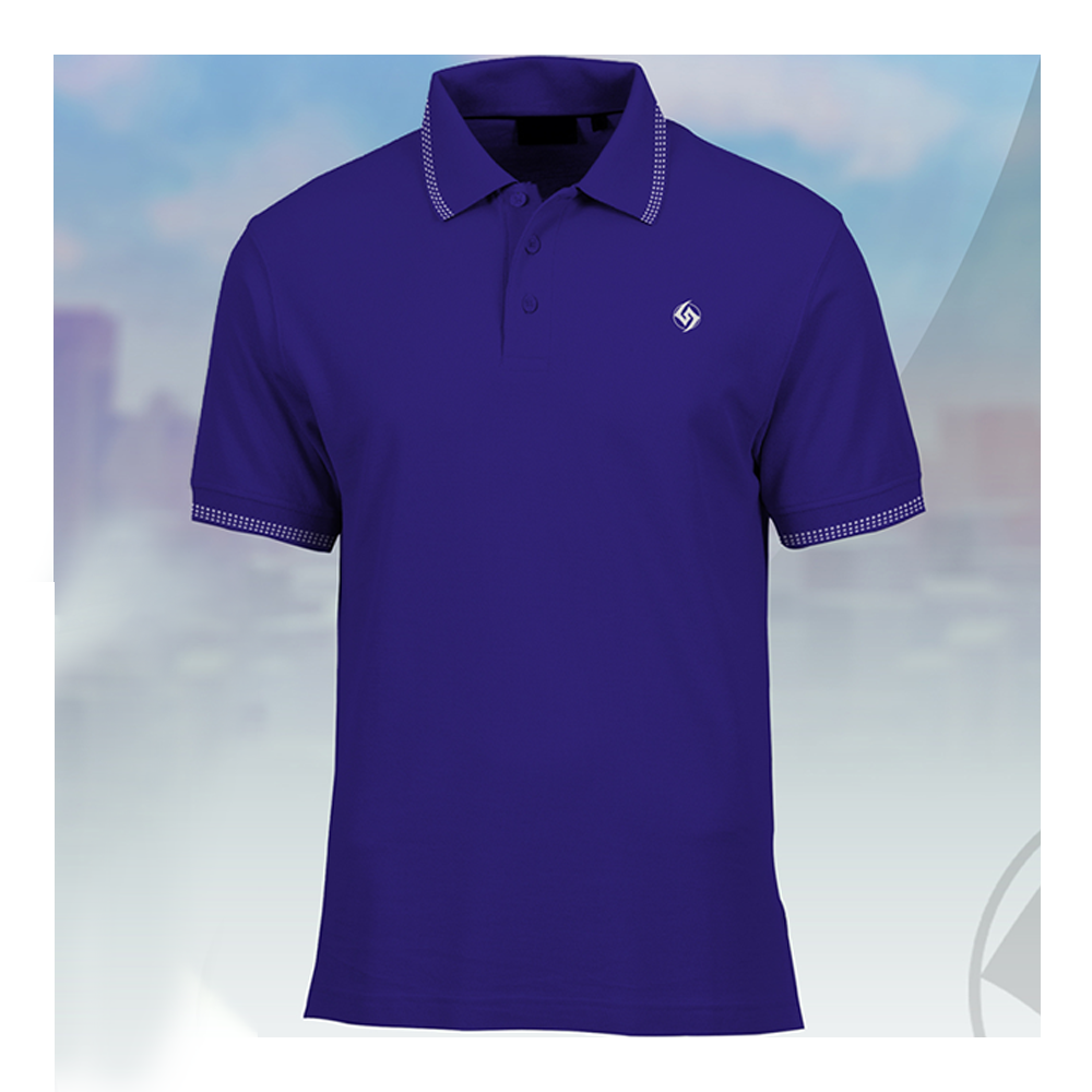 Cotton Half Sleeve Polo T-Shirt for Men - Royal Blue - PT04