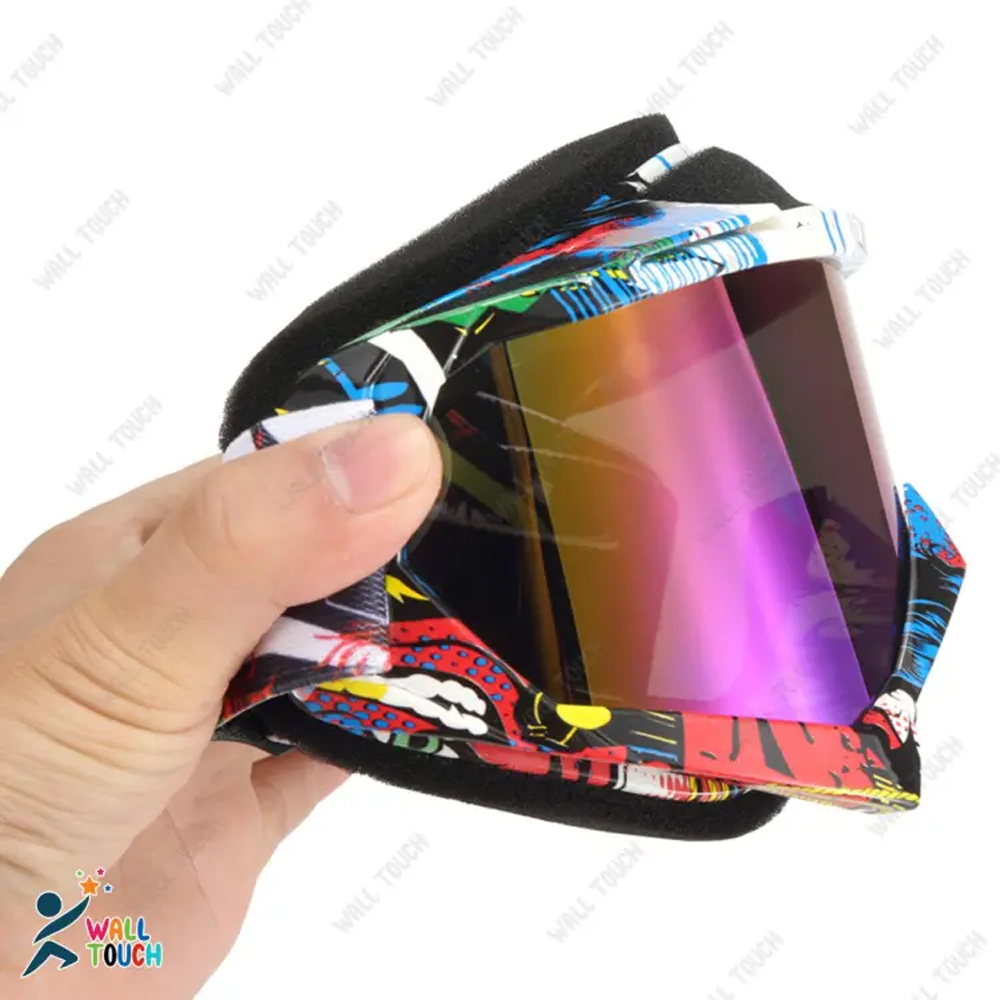Dirt Bike Anti-Fog Motorcycle UV Protective Goggles With OTG - Multicolor - 222235244