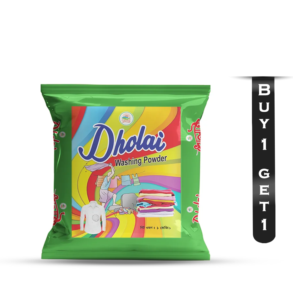 SunV Dholai Washing Powder In Pouch Buy 1 Get 1 Free - 1Kg 