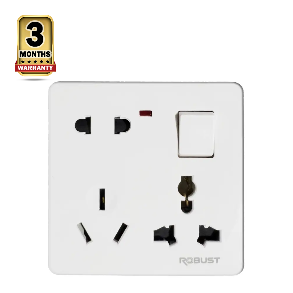 Walton Robust Combenation 8 Pin MultiSocket White