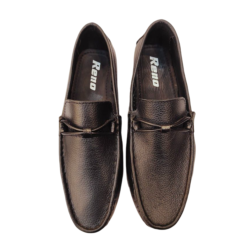 Reno Leather Loafer For Men - Black - RL3027