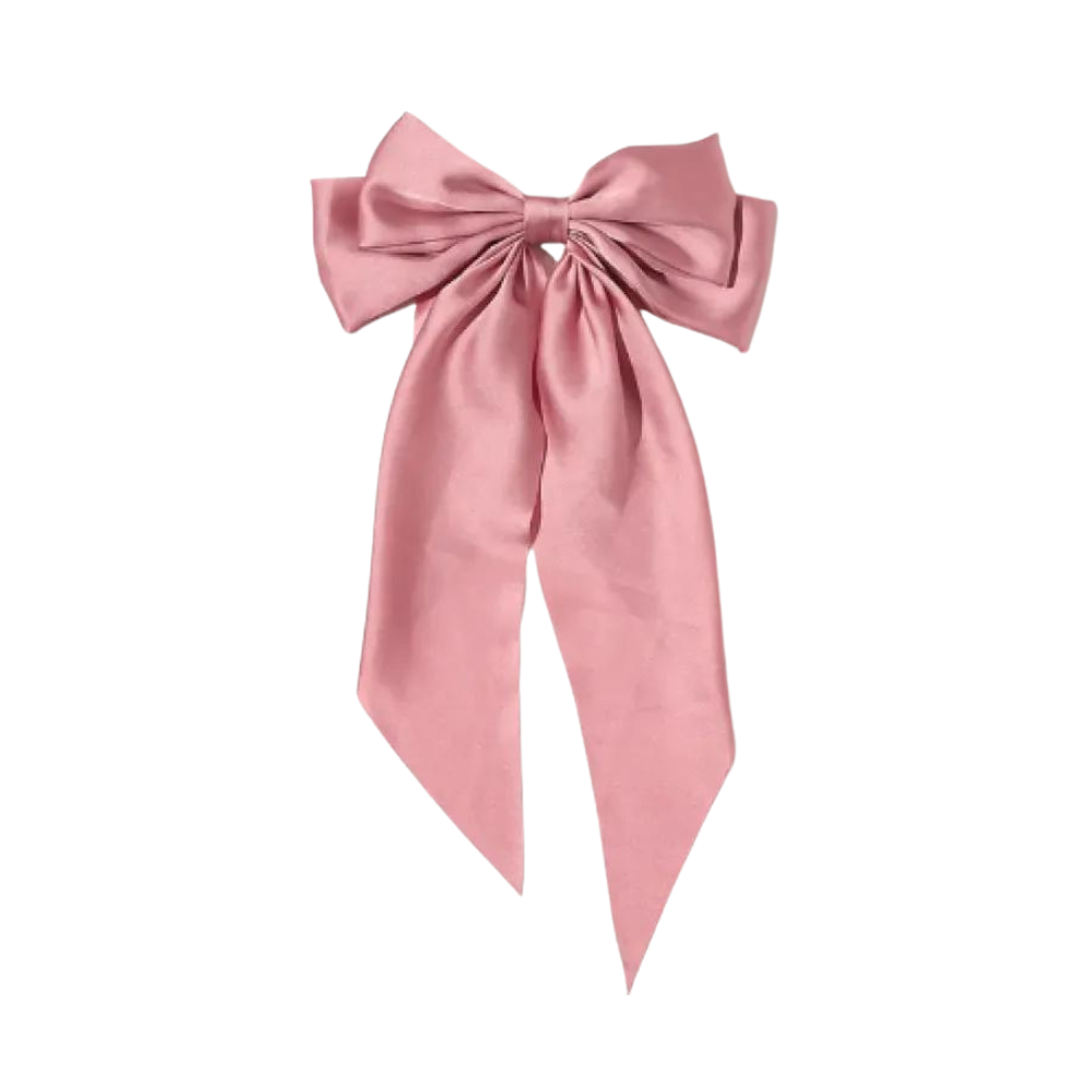 Large Bow Chiffon Hairpin For Women - Pink