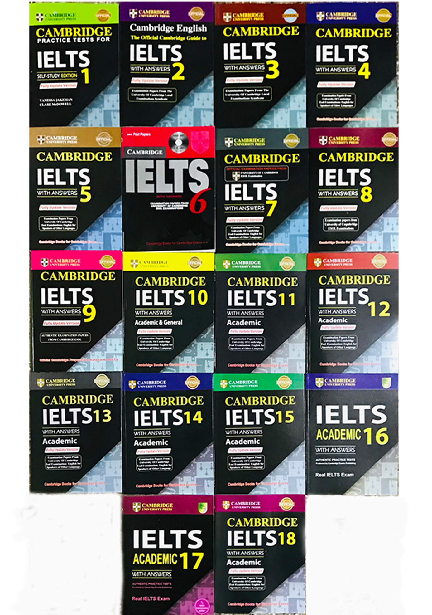 Cambridge IELTS 1-18 FULL SET Self-study Student's Book With Audio DVD