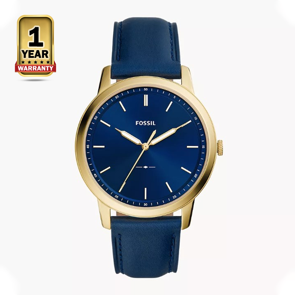Fossil FS5789 Stainless Steel Quartz Wristwatch For Men - Golden and Blue