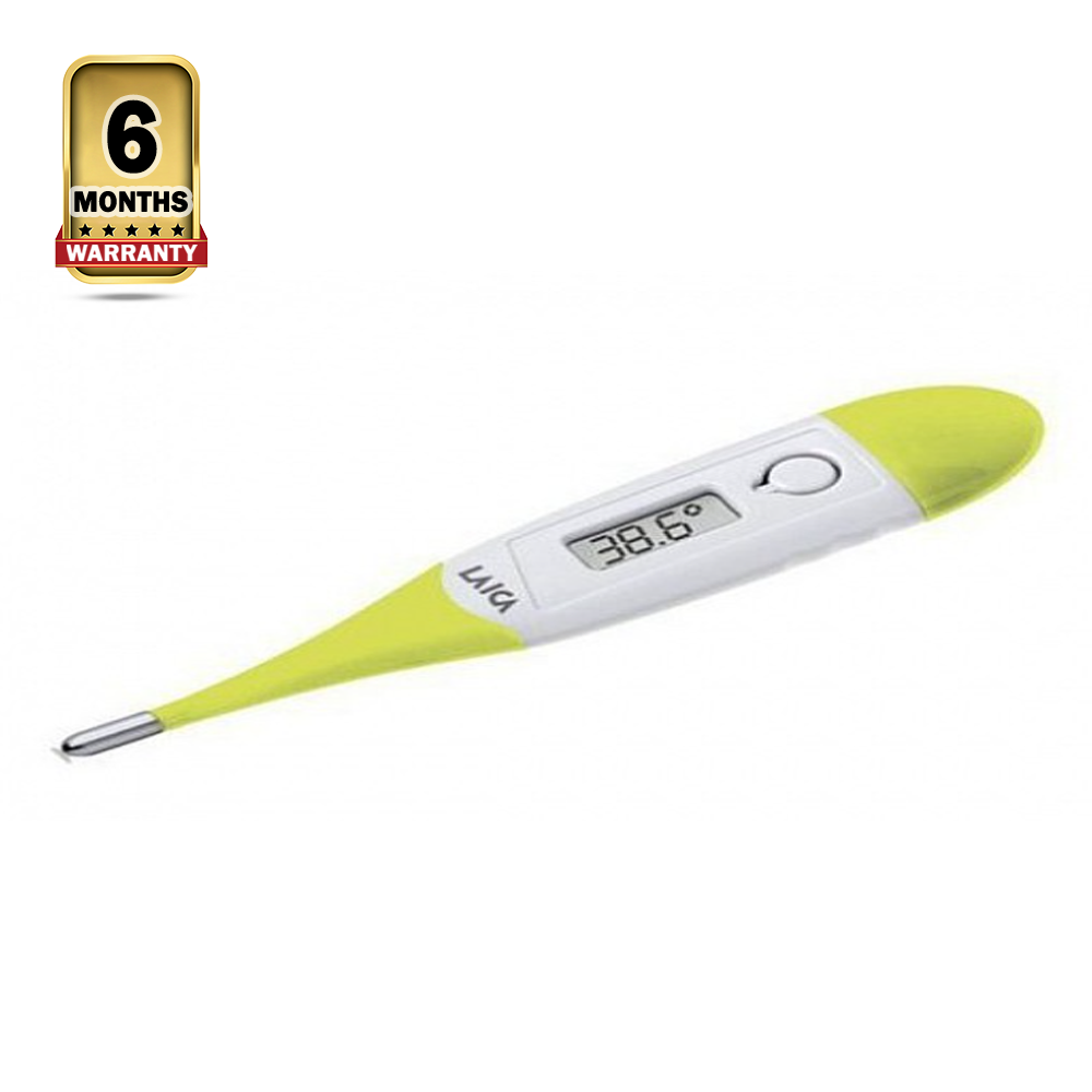 Laica TH3302 Thermometer with Flexible Water Resistant Head - White and Green