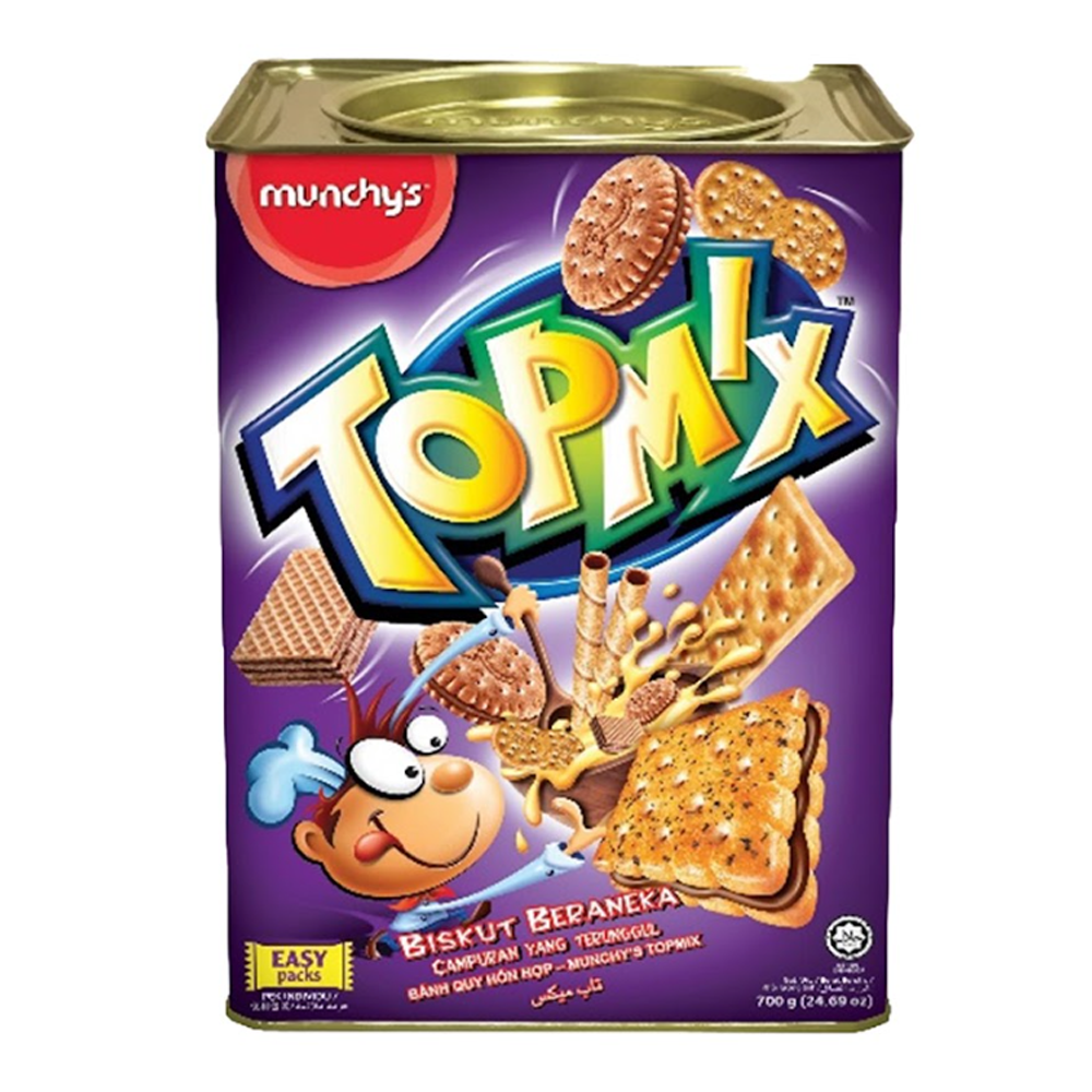 Munchy's Topmix Assorted Biscuits Tin - 700gm - 200001382