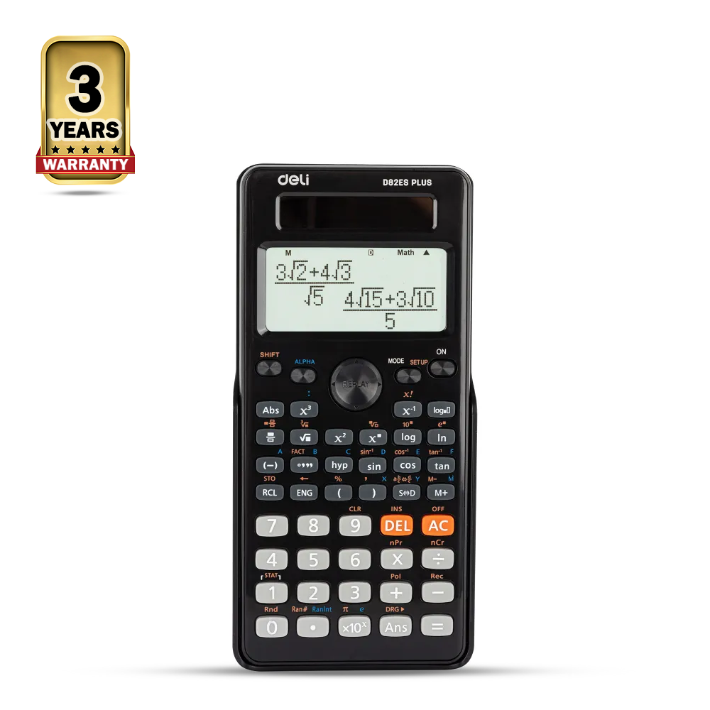 Deli ED82ES Scientific Calculator - Black