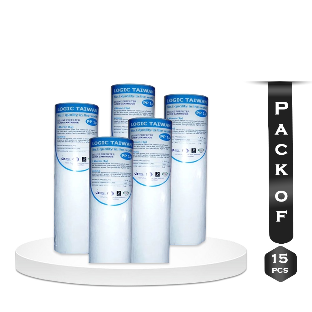 Logic Taiwan 1 Micron PP Filter For Water Purifier - 15pcs 