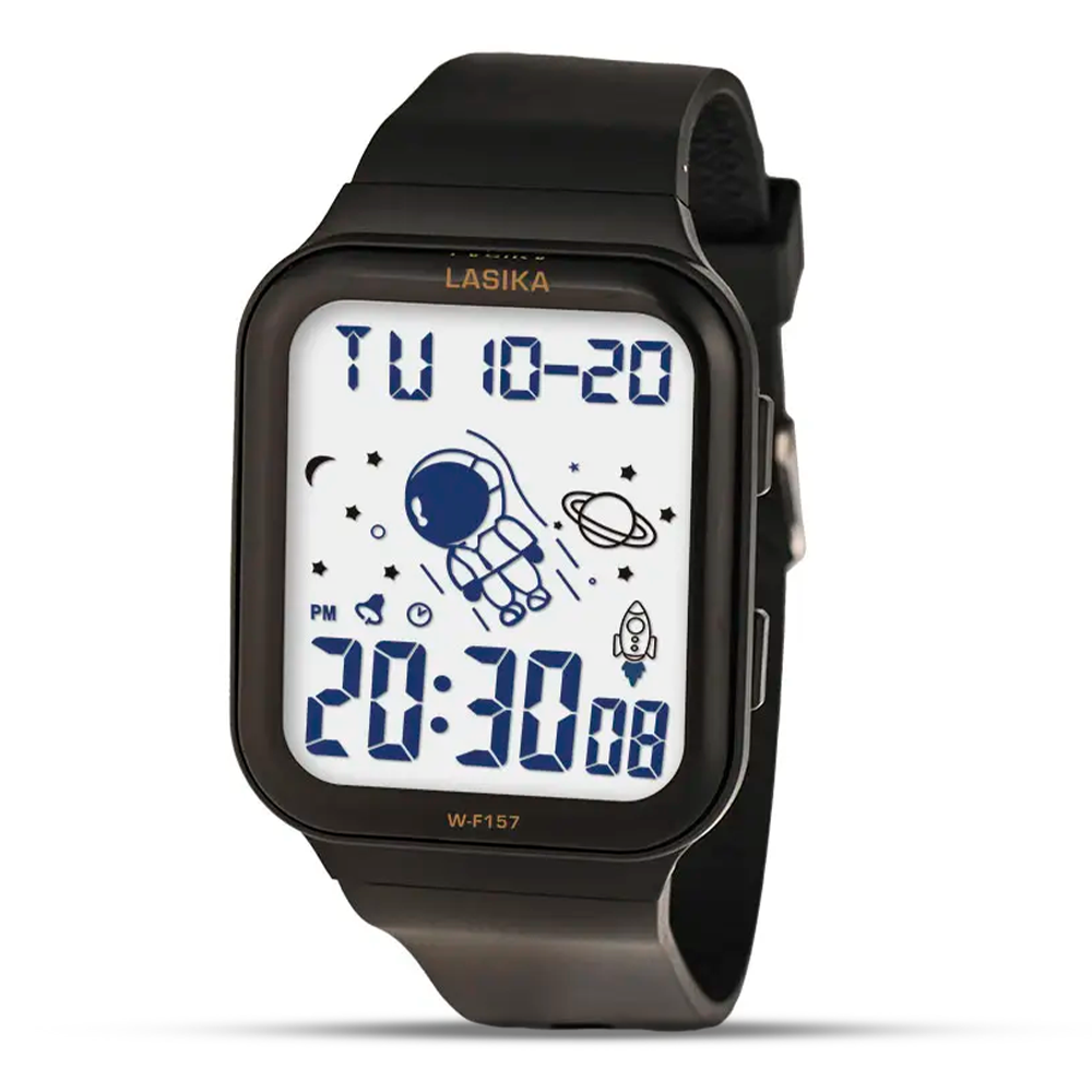 LASIKA W-F157 Astronaut Style Waterproof Wristwatch - Black