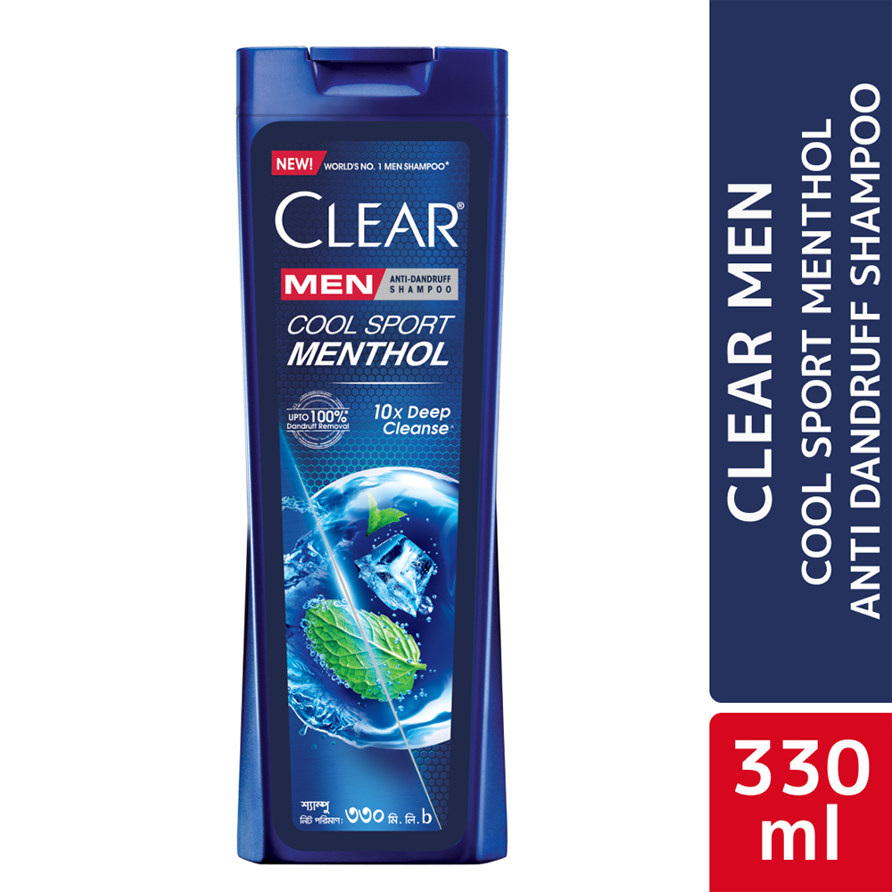 Clear Man Cool Sport Menthol Anti Dandruff Shampoo - 330ml