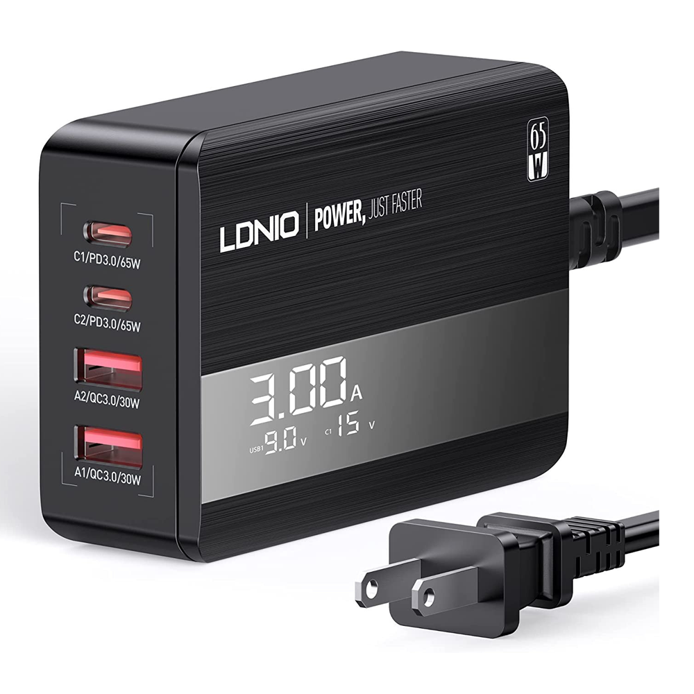 Ldnio A4808Q 65W Super Fast Charger - Black