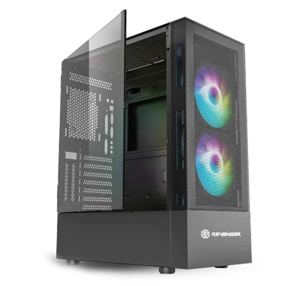 Revenger GHOST 2 Mid Tower RGB ATX Gaming Case - Black
