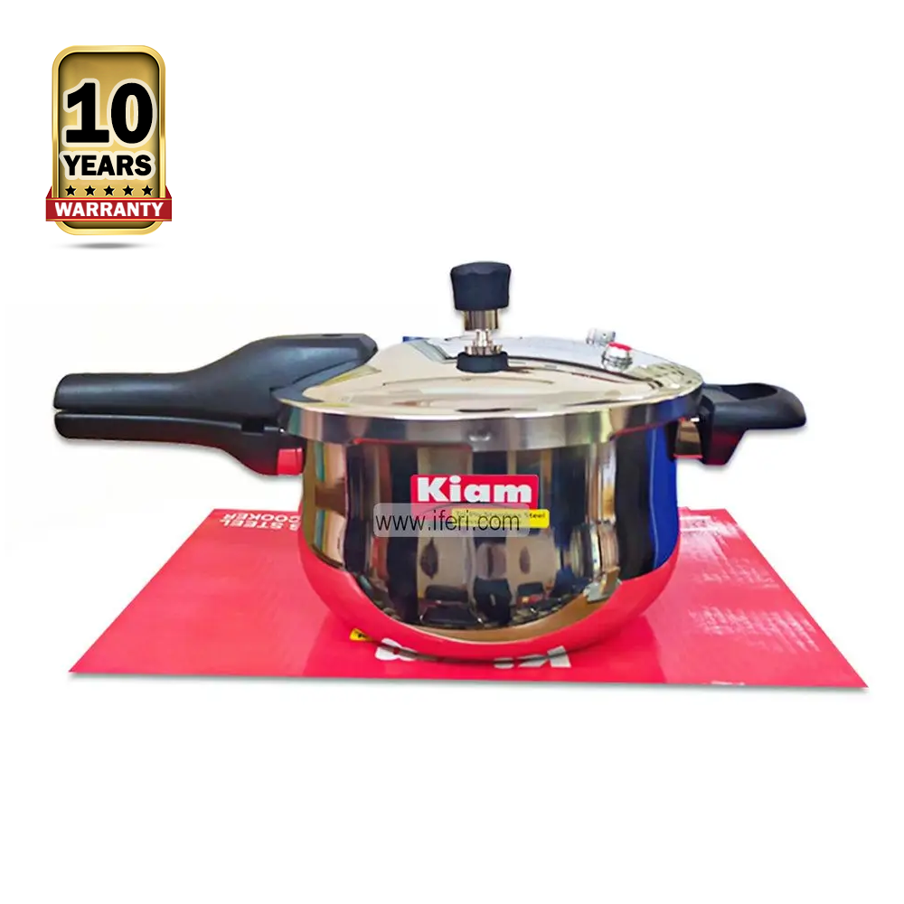 Kiam BCG3320 Stainless Steel Tri-ply Pressure Cooker - 5.5 liter - Silver