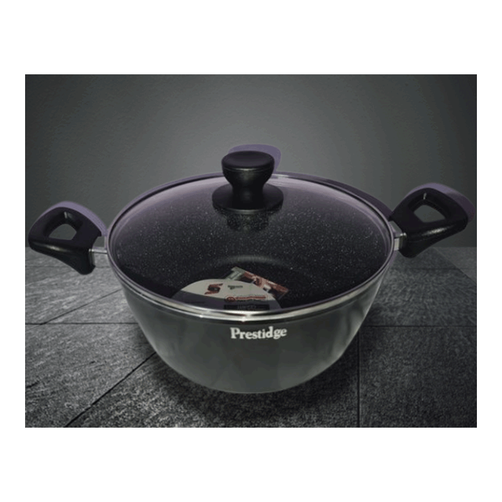 Prestige Granite Coating Aluminum Casserole 22cm - Black