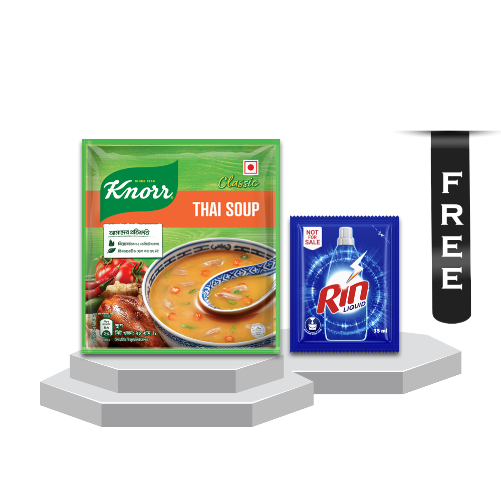 Buy Knorr Thai Soup - 28gm With Rin Liquid - 35ml Free