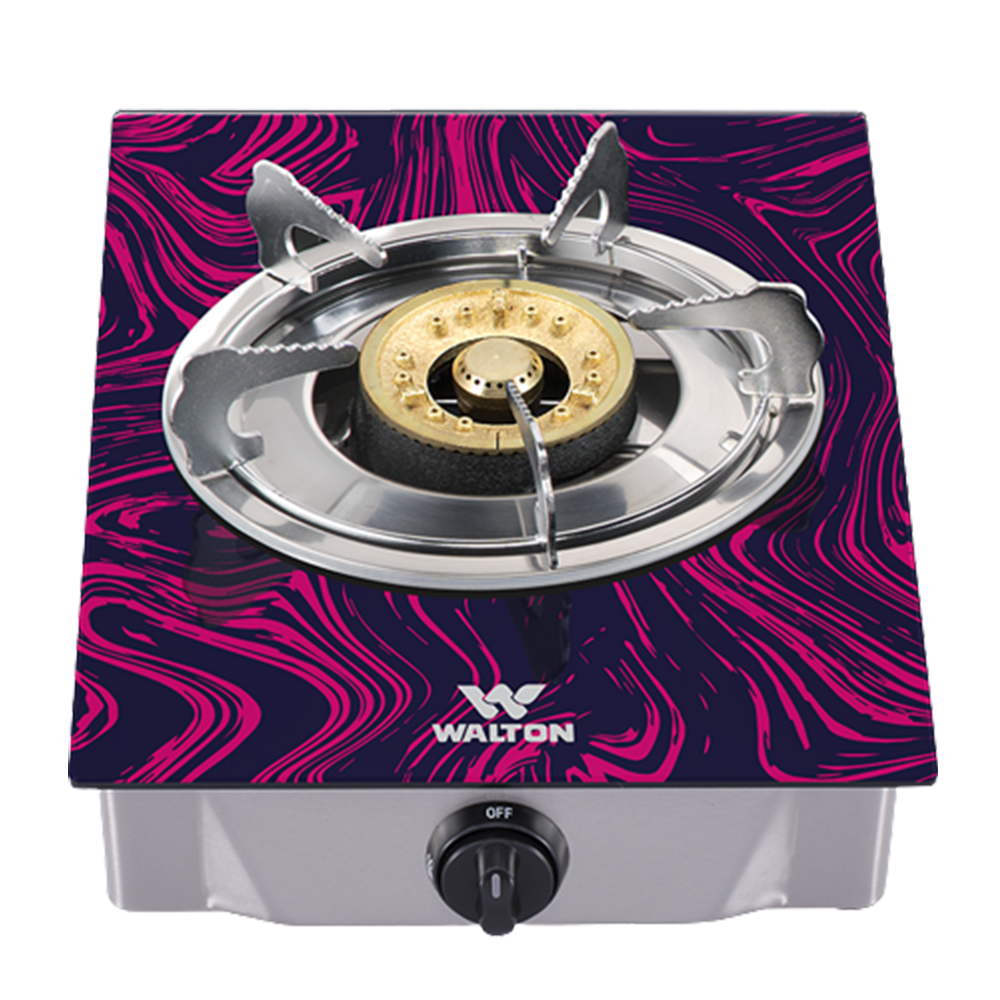 Walton WGSSGC1 Glass Premium Gas Stove LPG Black and Pink