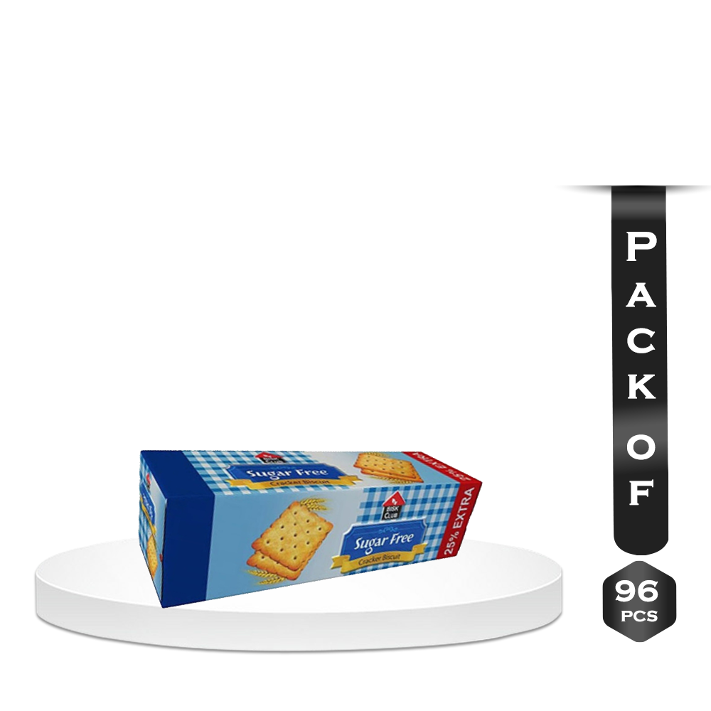 Pack Of 96 PCS Bisk Club Sugar-Free Biscuit - 180 gm