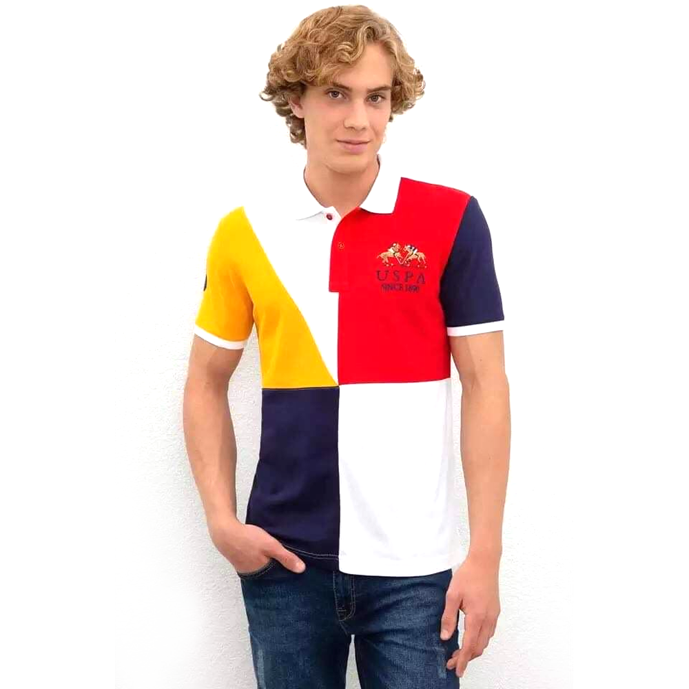 Polyester Half Sleeve Polo For Men - Multicolor