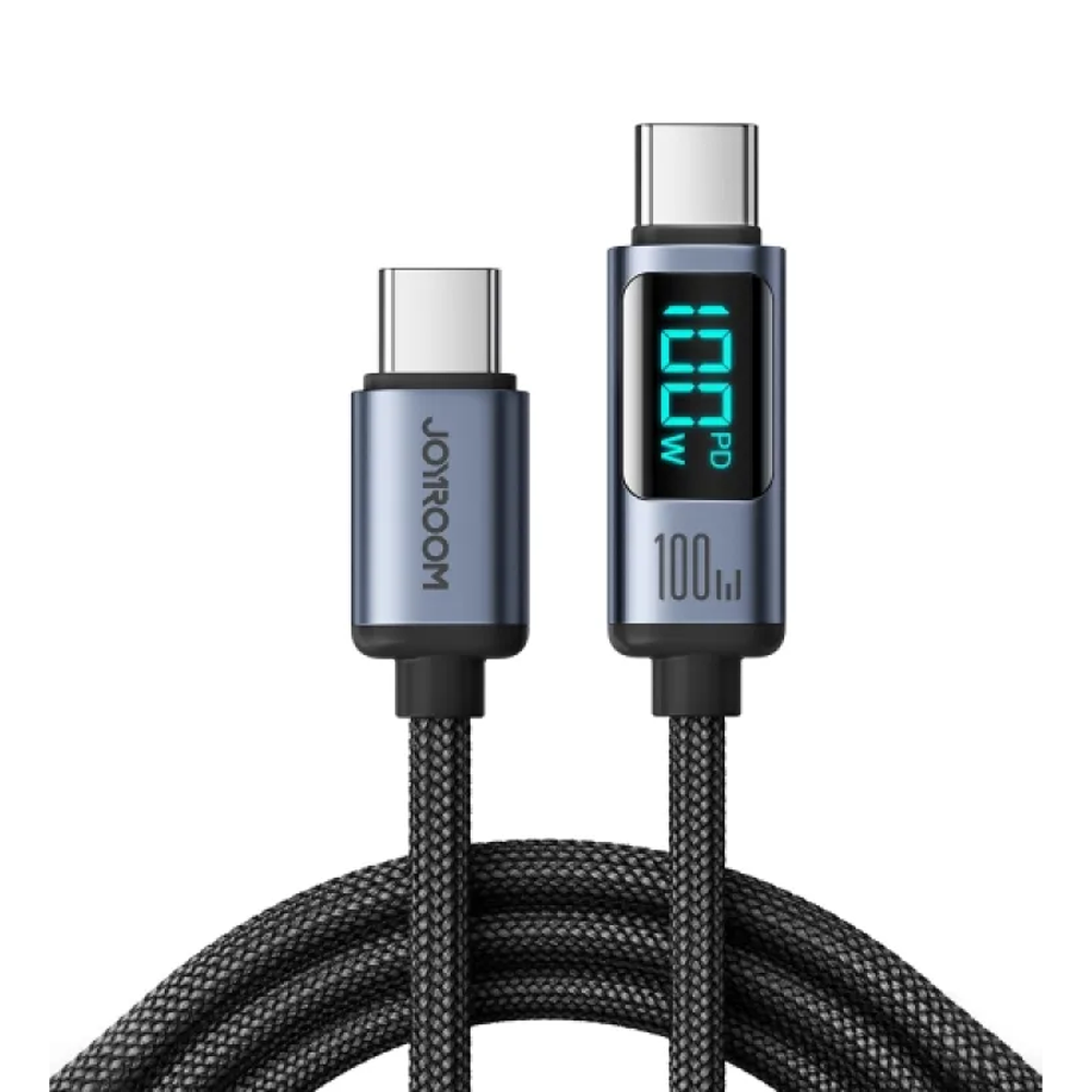 Joyroom S-CC100A16 Type-C to Type-C Fast Charging Data Cable - 100W - Black