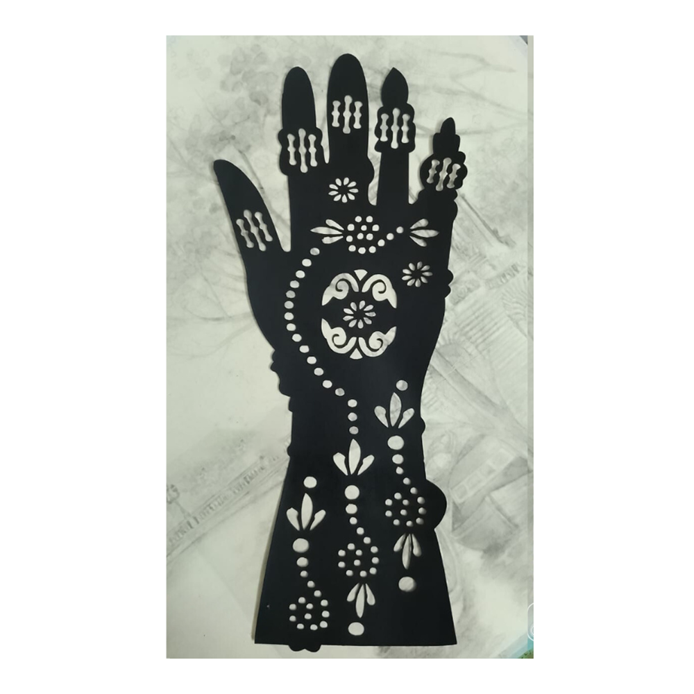 Mehedi Henna Hand Stencil Sticker For Women