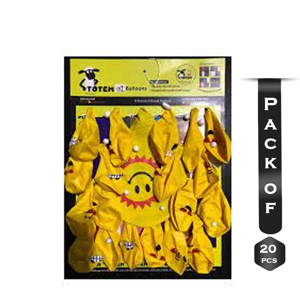 Pack of 20 Pcs Totem-Emoji Balloons Birthday Decoration