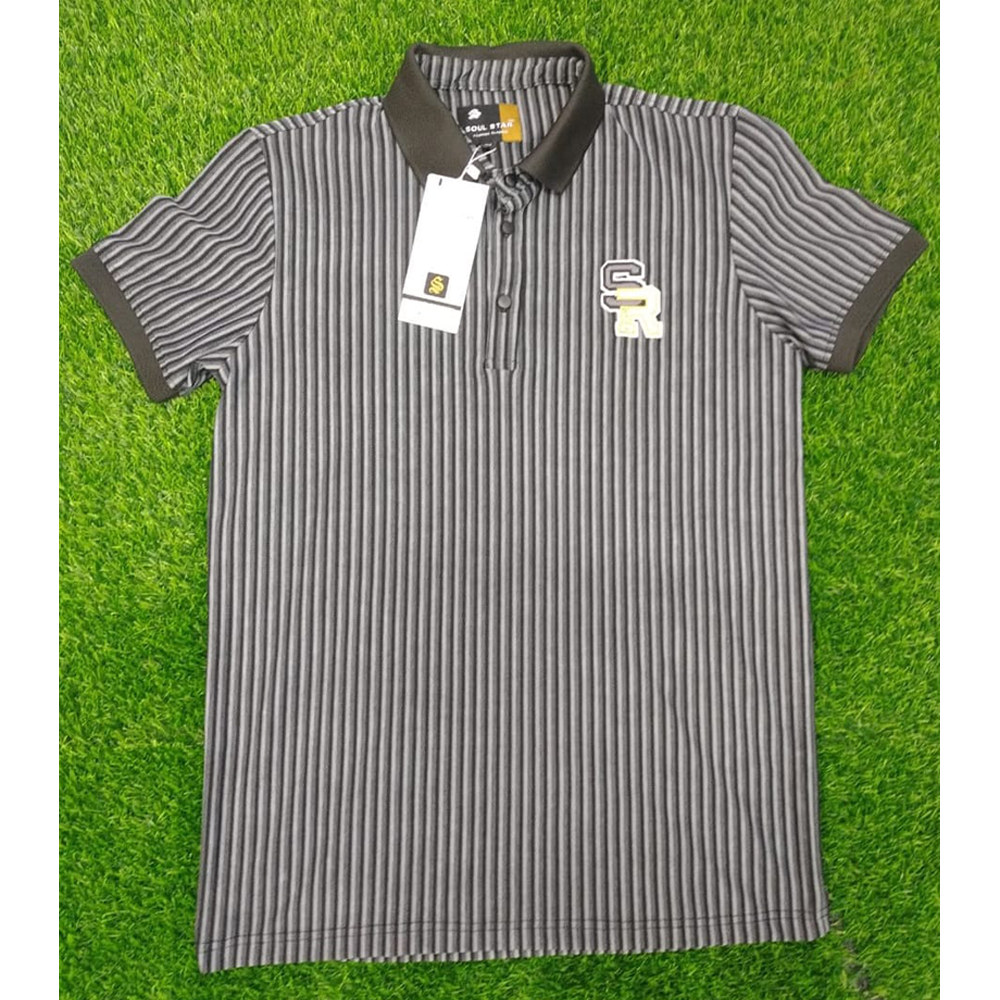 Cotton Polo T-Shirt For Men - Black