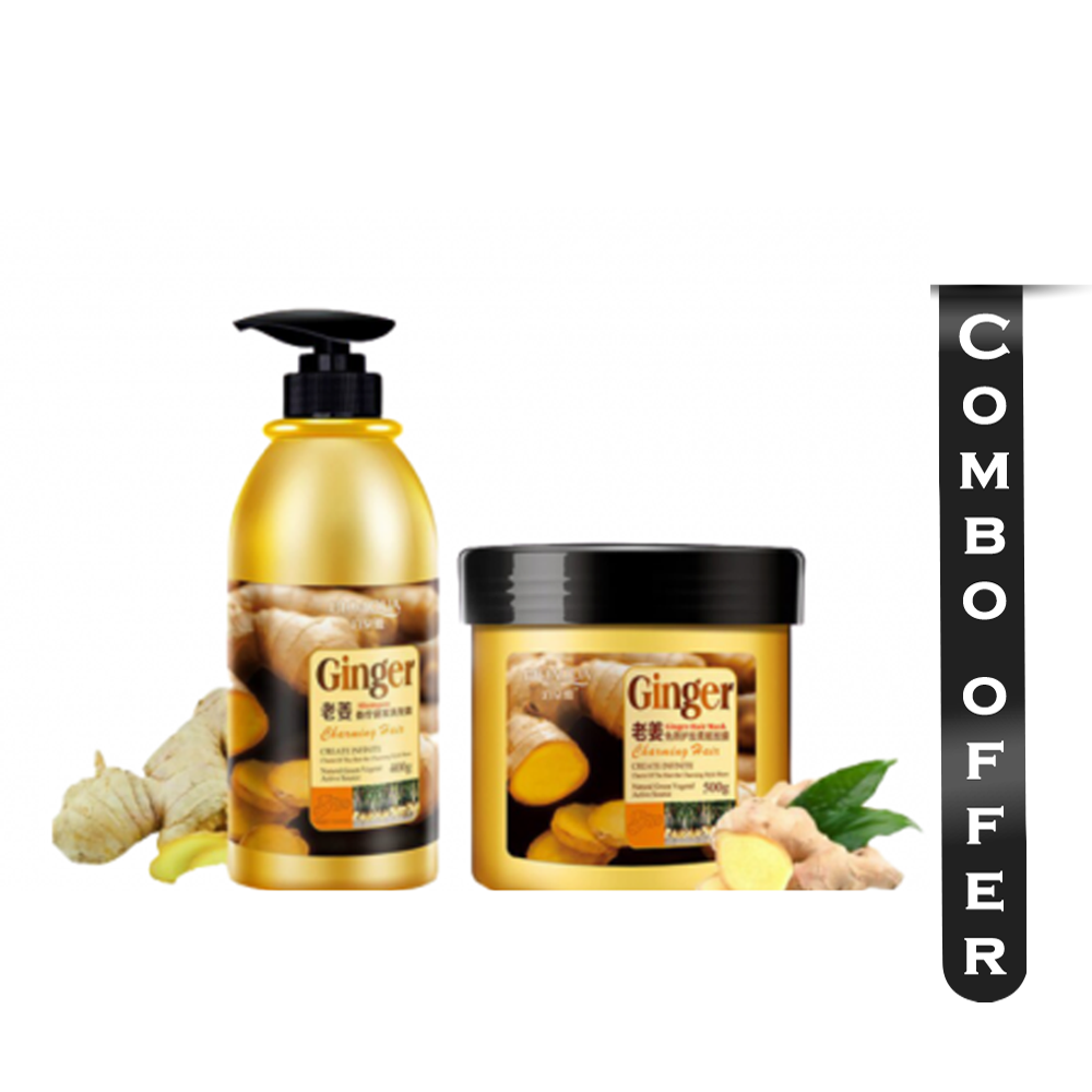 Combo of Ginger Shampoo 400ml And Ginger Hair Mask 500ml