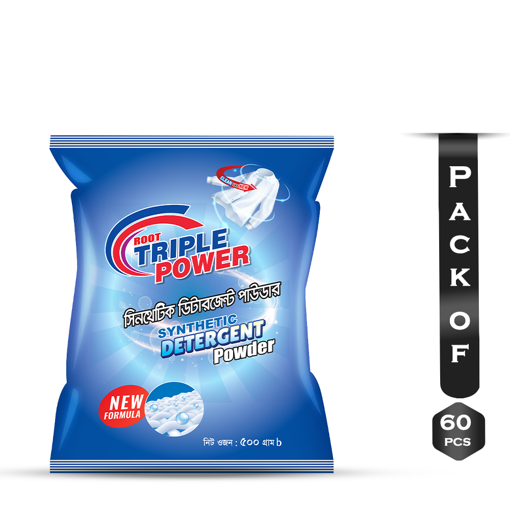 Pack of 60pcs Root Triple Power Detergent Powder - 60*500gm