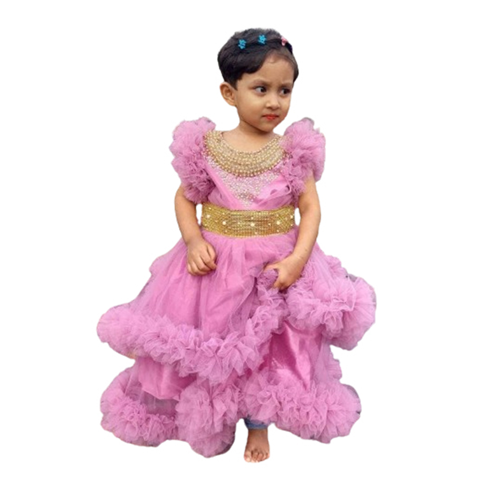 Ac Net Pori Party Dress For Girls - Bd-37