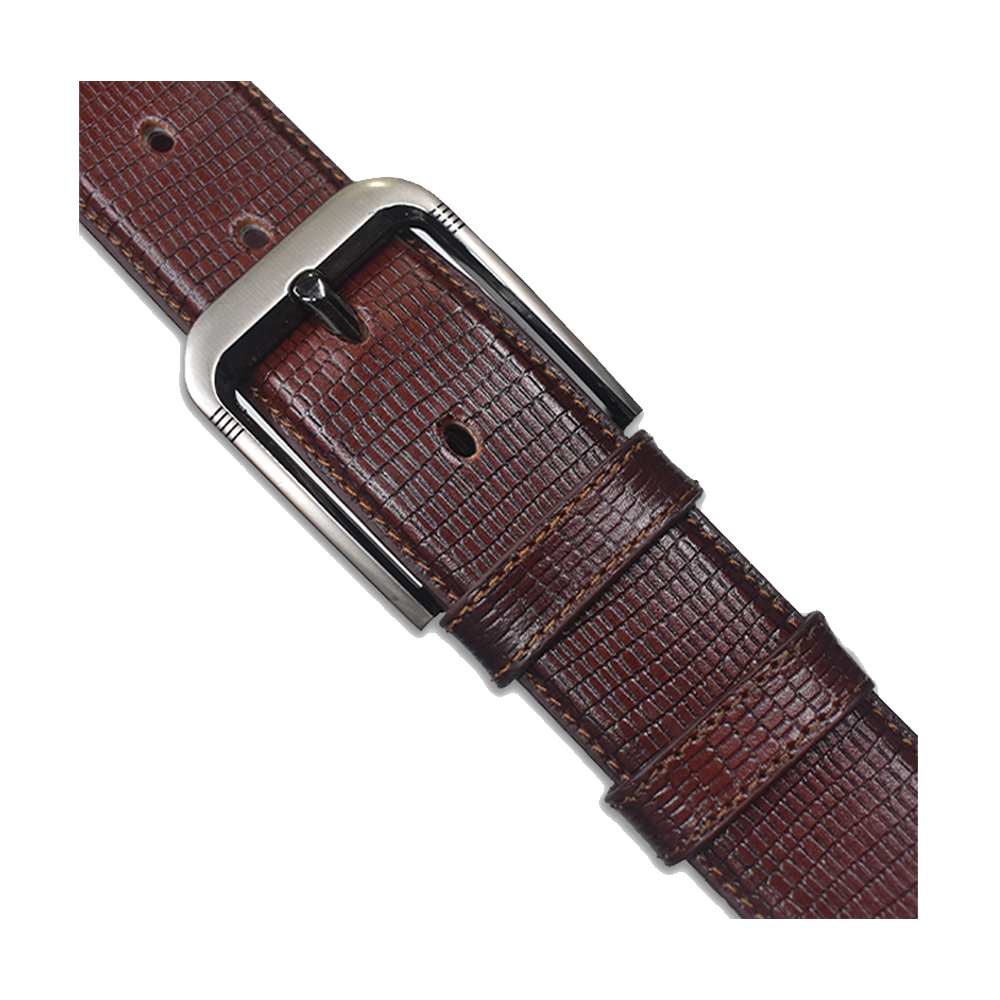 Leather Belt for Men B2 - Chocolate Snake