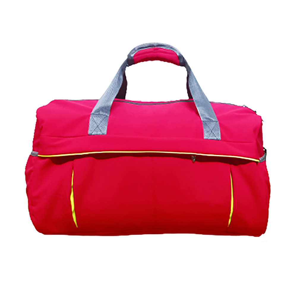 Canvas Fabric Dry and Wet Separation Shoulder Travel Bag - Red - MS BAG 45