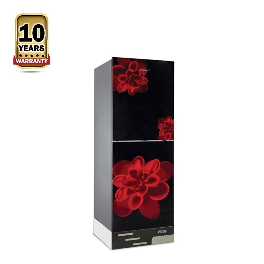 Vision GD RE-200L Refrigerator - 200 Liters - Red Rose Flower