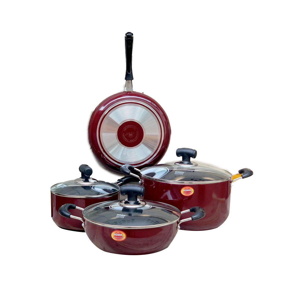 Noah Non -Stick 7 Pcs Set - Maroon