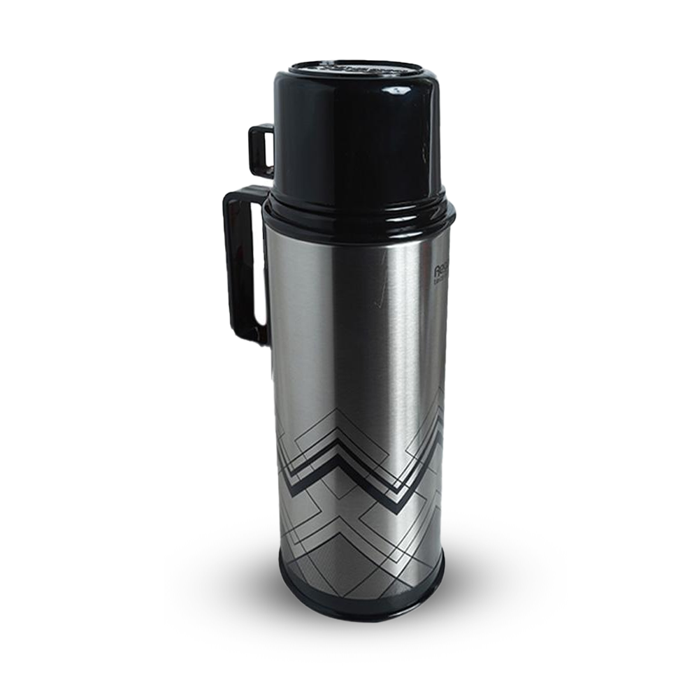 Vacuum Flask - 1L - Black and Silver