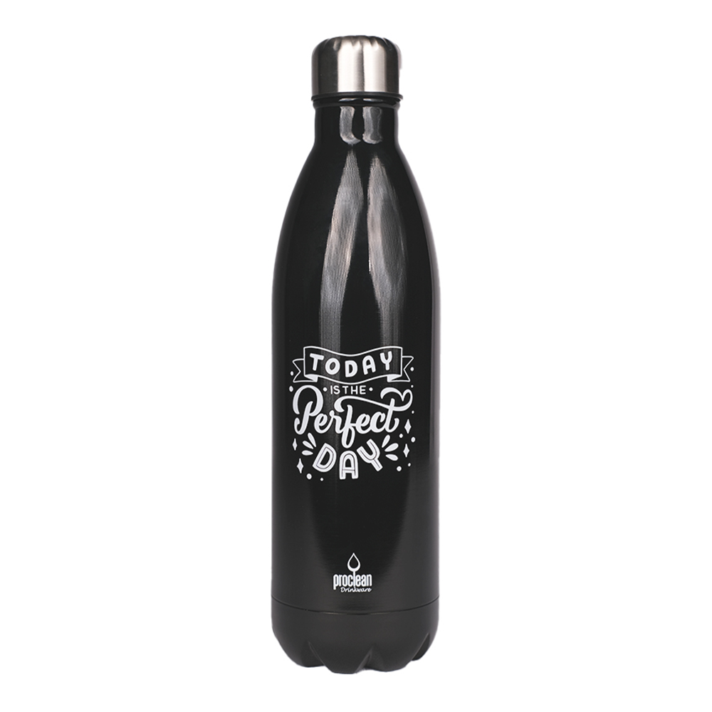 Proclean Sunshine SS Thermos Water Bottle - 1000ml - Black - WB-1671