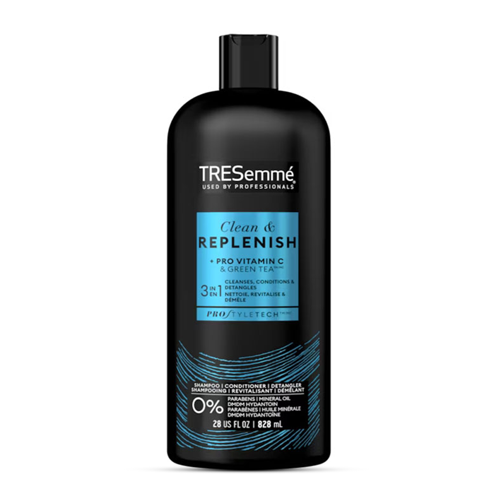 Tresemme Cleanse & Replenish 3 in 1 Shampoo Conditioner & Detangler - 828ml