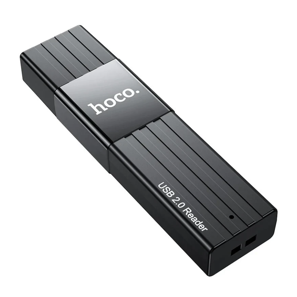 Hoco Hb20 USB2.0 Mindful 2-In-1 Micro Sd Card Reader - Black