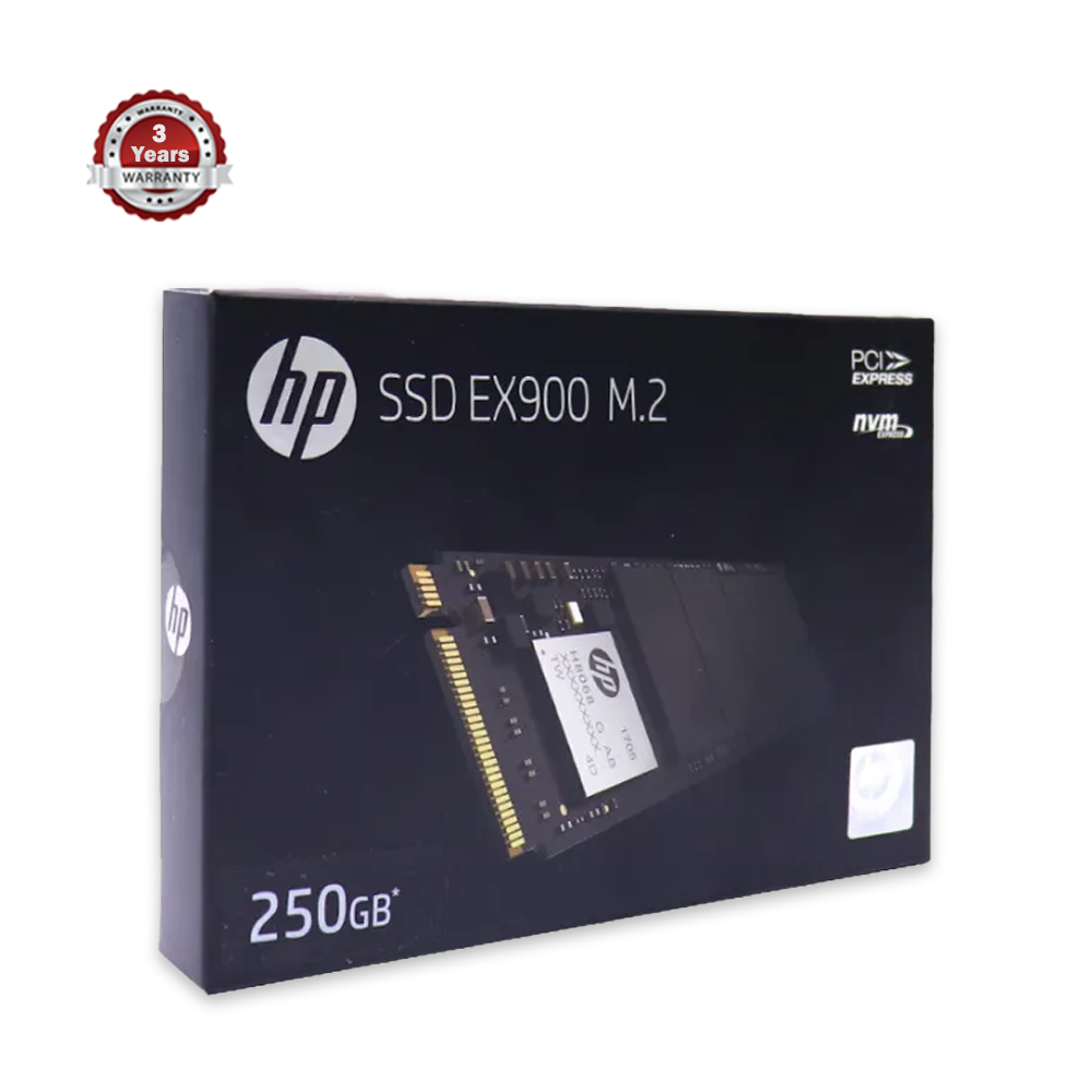 HP EX900 M.2 PCIe NVMe Internal SSD - 250GB - Black