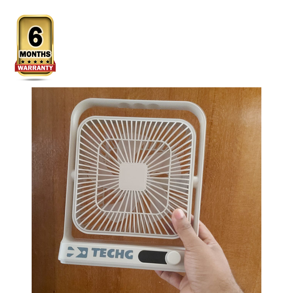 TECHG M10 Foldable Rechargeable Digital Display Desktop Fan – 6000mAh