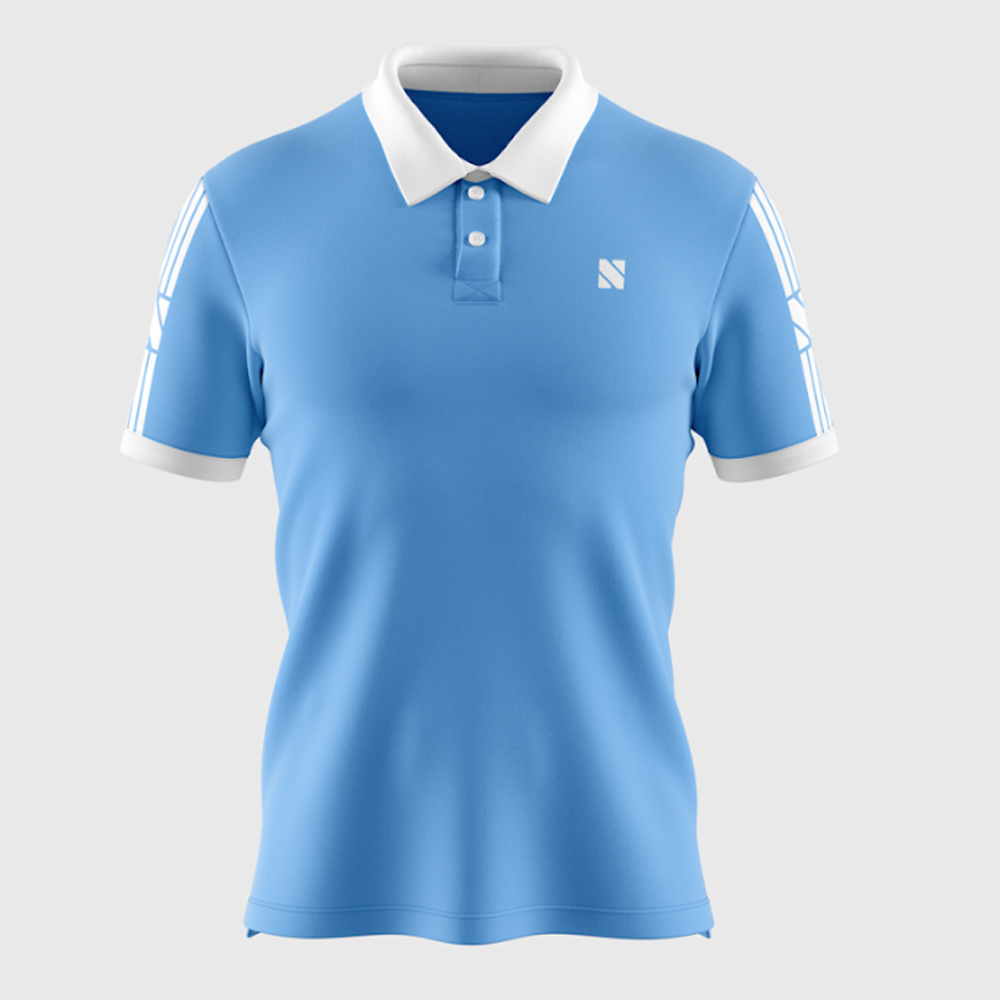 Jersey Half Sleeve Polo For Men - Sky Blue - NEX-NPO-F-02