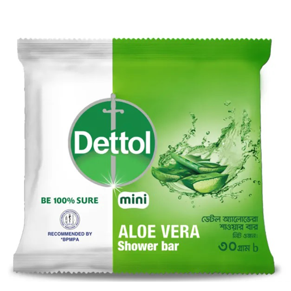Dettol Aloe Vera Mini Soap with Aloe Vera Extract - 30gm - De01S