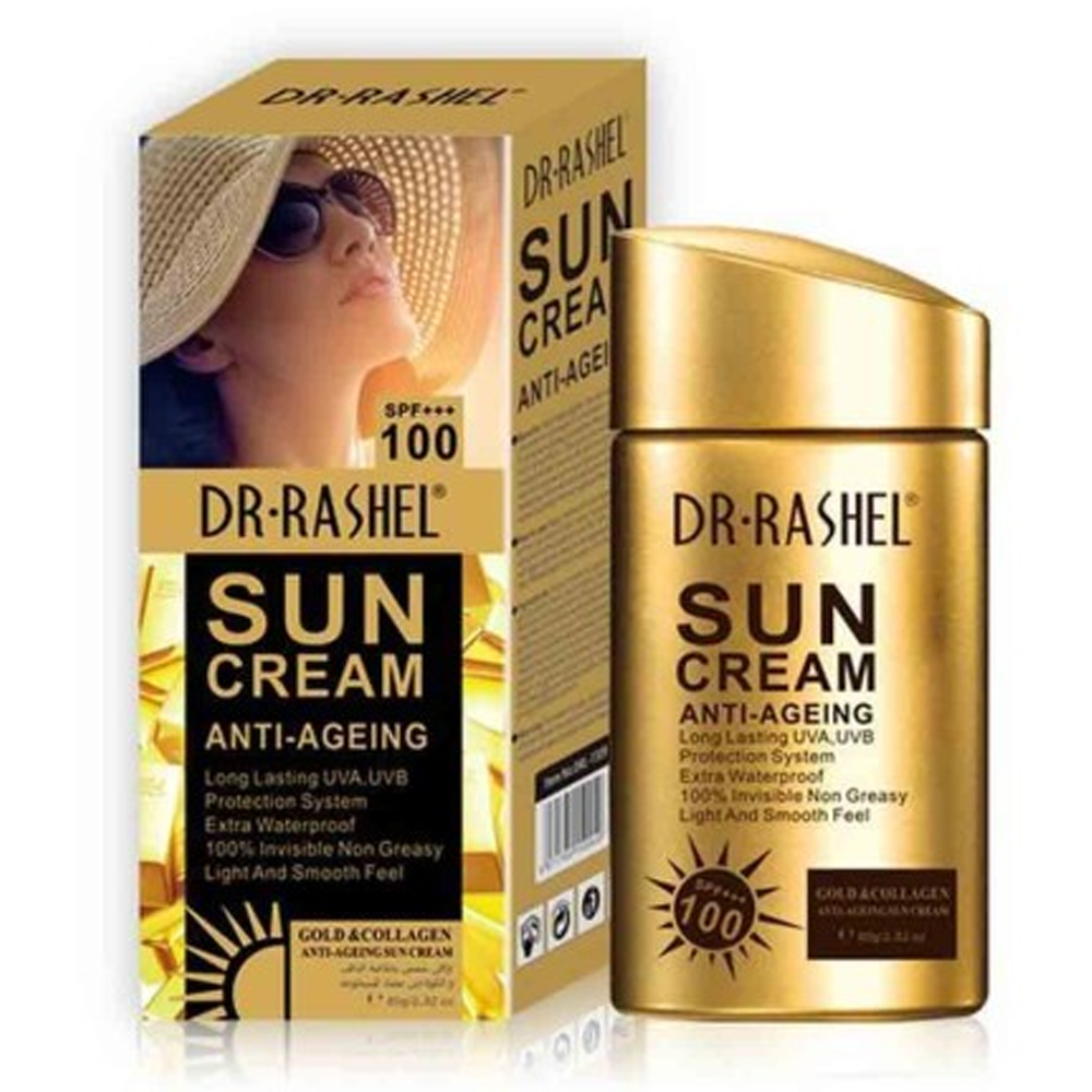 Dr. Rashel Sunscreen Pa Plus Sun Cream Gold Anti Ageing - Spf 100 - 80gm