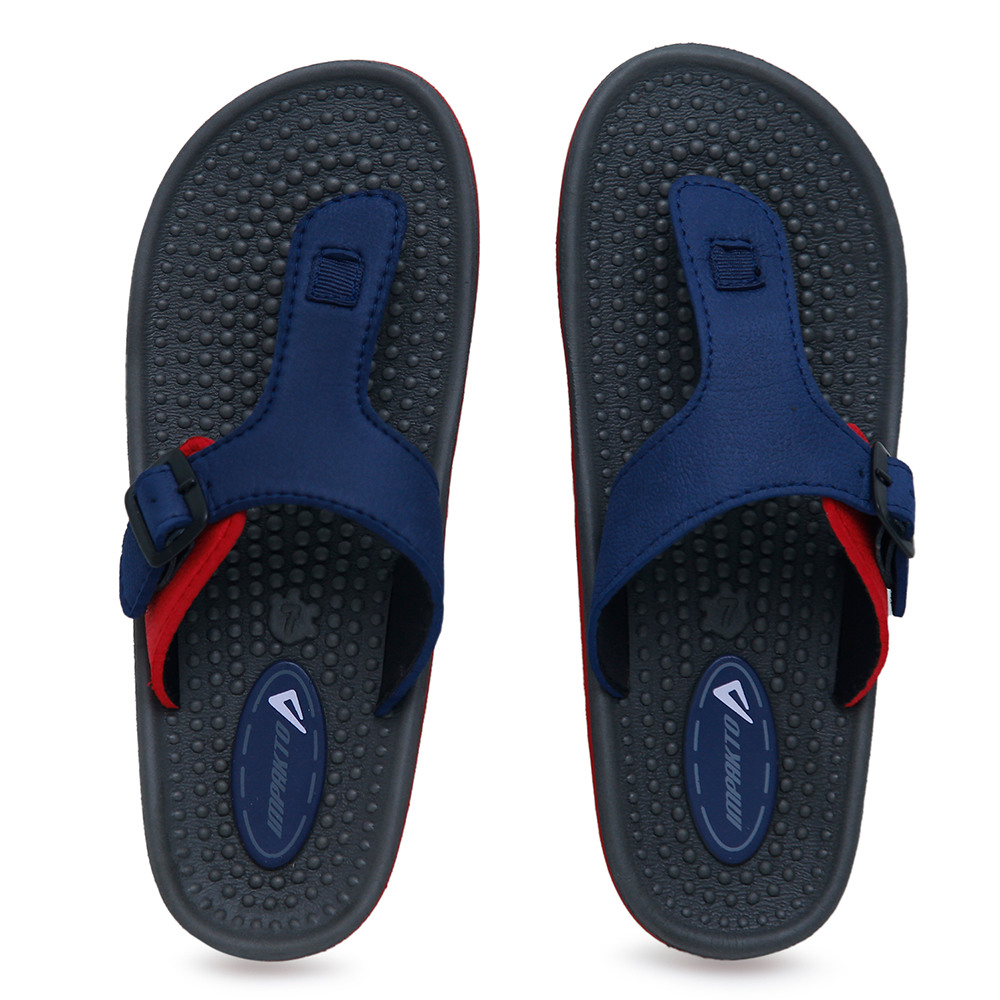 Ajanta Impakto Soft PU Leather Sandal For Men - Blue - CG 4047