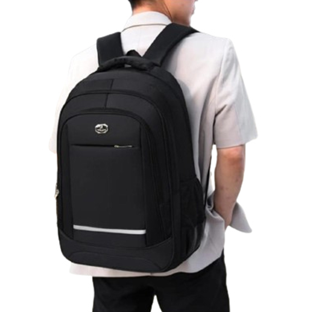 Nylon Polyester Waterproof Backpack and Travel Bag - Black - LB-47