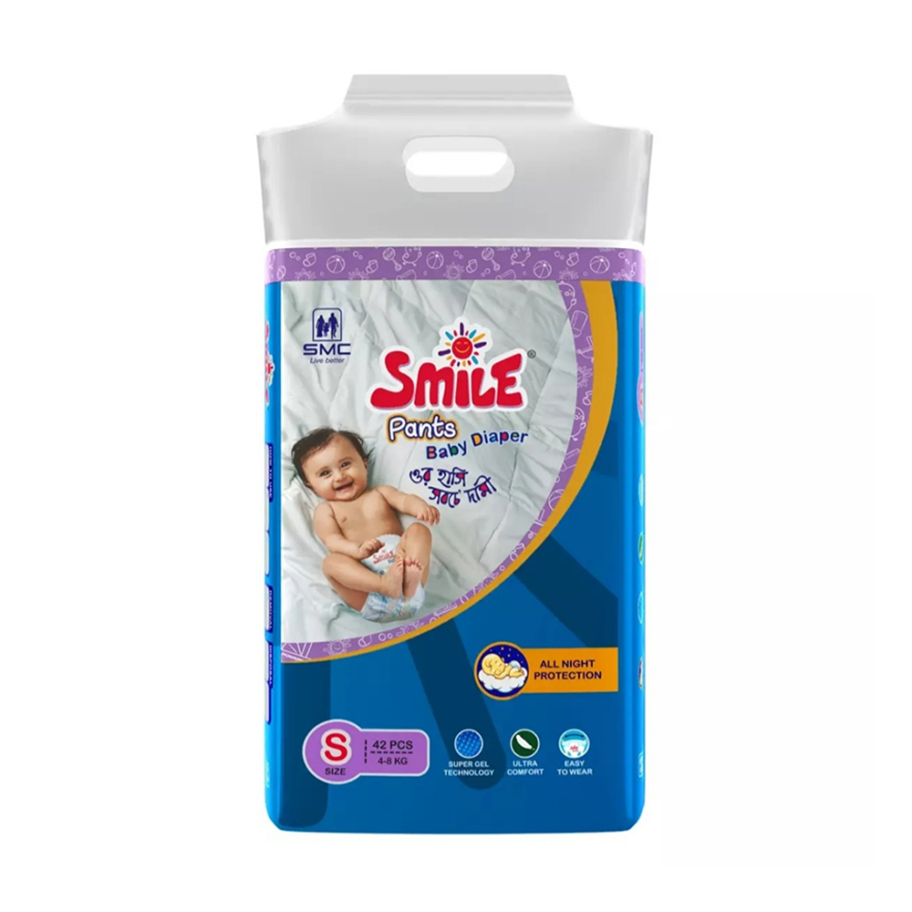 SMC Smile Baby Diaper Pants S (4-8kg) - 42 Pcs