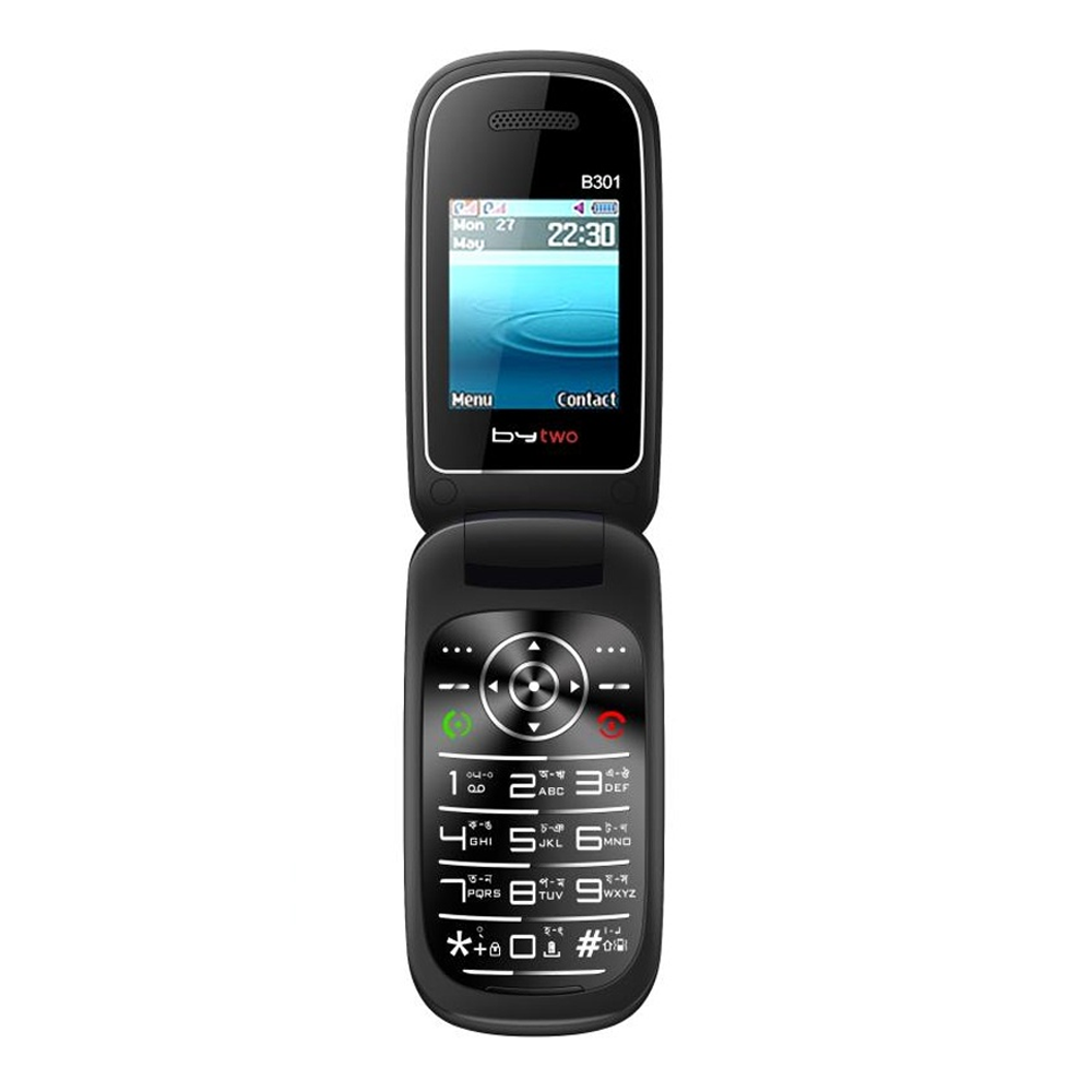 Bytwo B301 Folding Feature Phone - Black