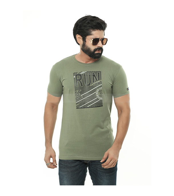 Short Sleeve T-Shirt for Men - Light Olive